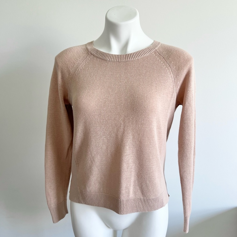 J. Crew Factory Beige Linen Cotton Blend Sweater S